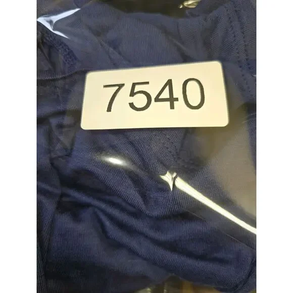 Croft & Barrow Pajama Top Vneck Navy Blue Womens Size Medium Short Sleeve - Picture 4 of 4